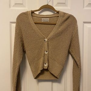 Urban outfitters cropped button down sweater